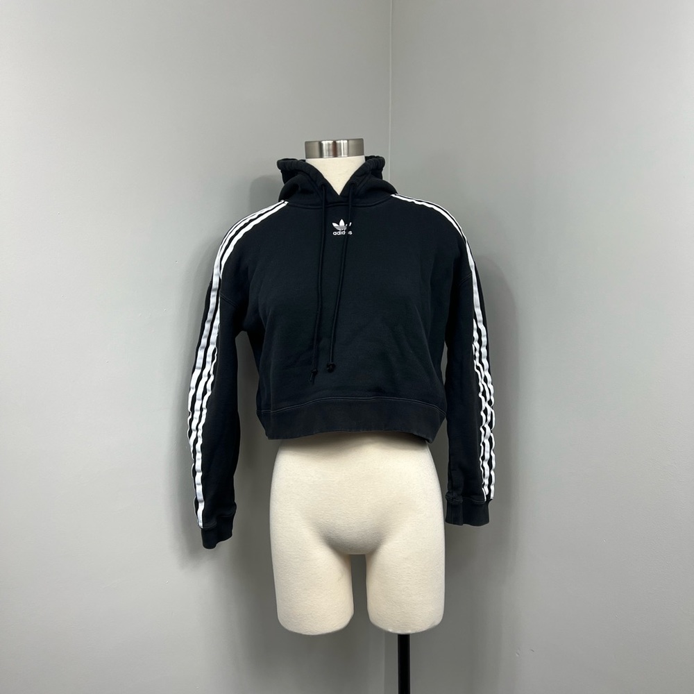 Adidas Black Cropped‎ Hoodie